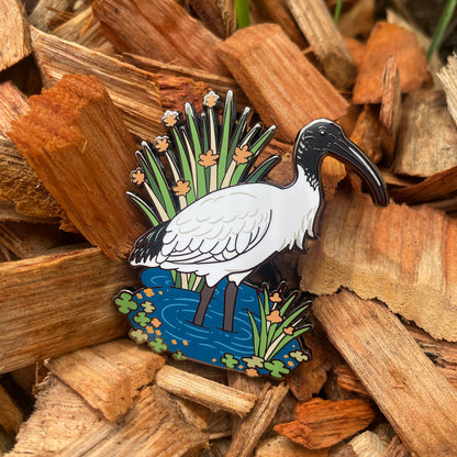 Australian White Ibis Enamel Pin