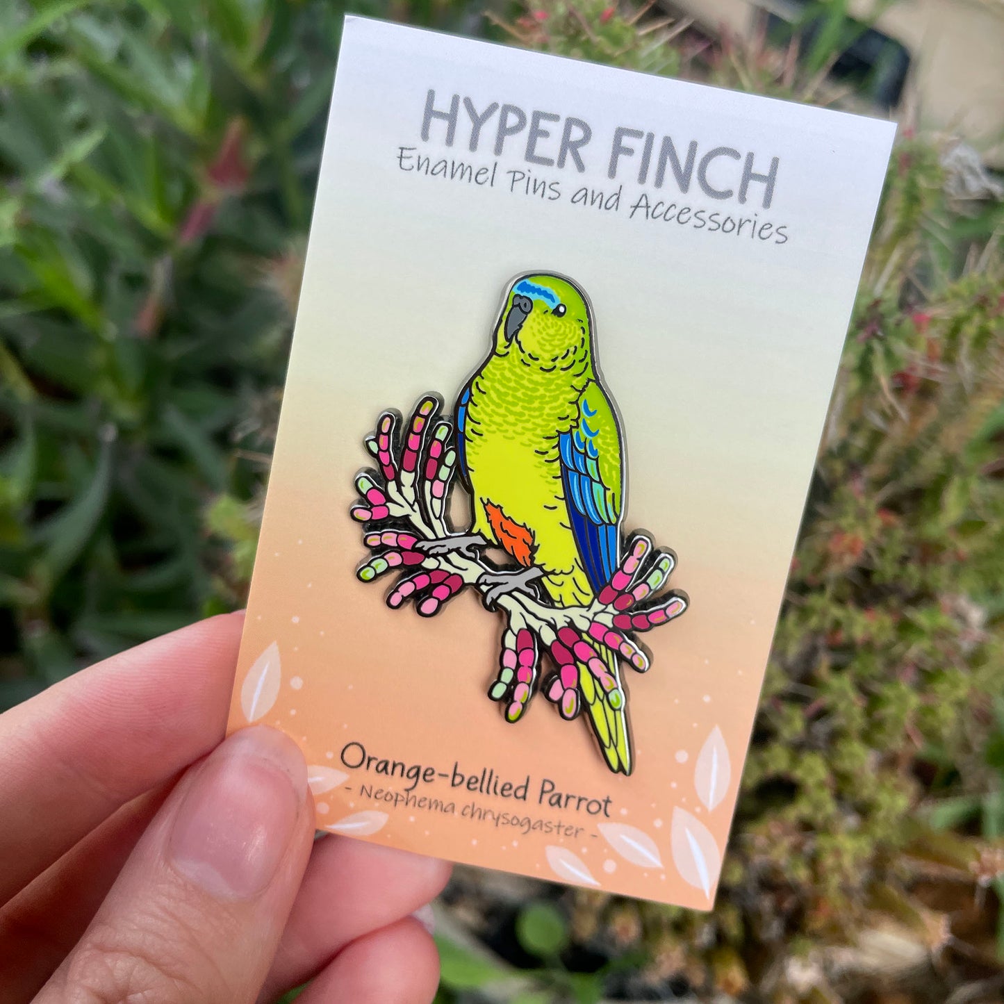 Orange-bellied Parrot Enamel Pin
