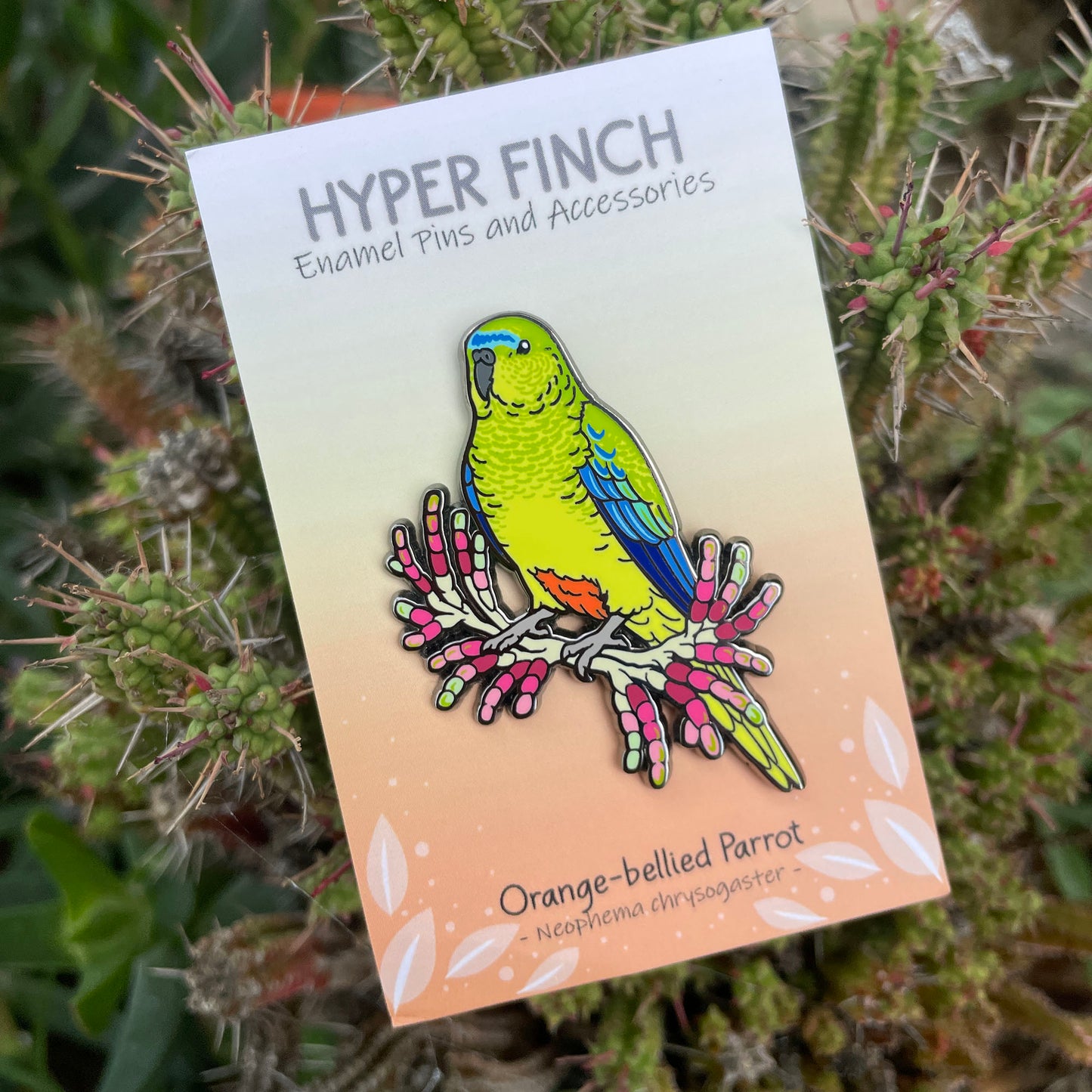Orange-bellied Parrot Enamel Pin