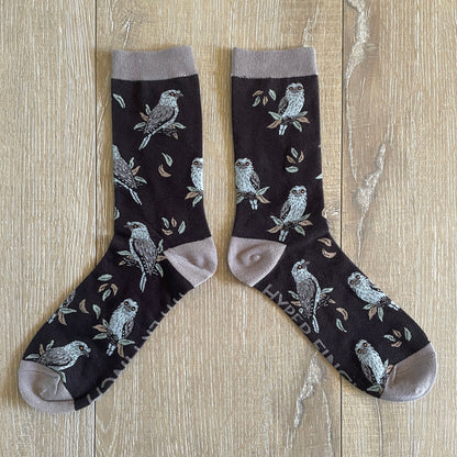 Spooky Frogmouths (Tawny Frogmouth Socks)