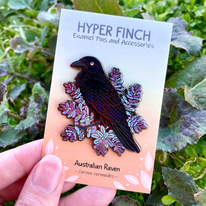 Australian Raven Enamel Pin