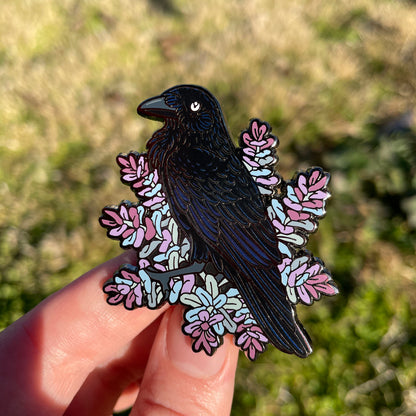 Australian Raven Enamel Pin