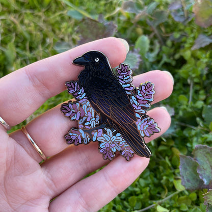 Australian Raven Enamel Pin