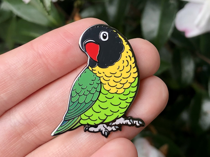 Masked Lovebird Enamel Pin