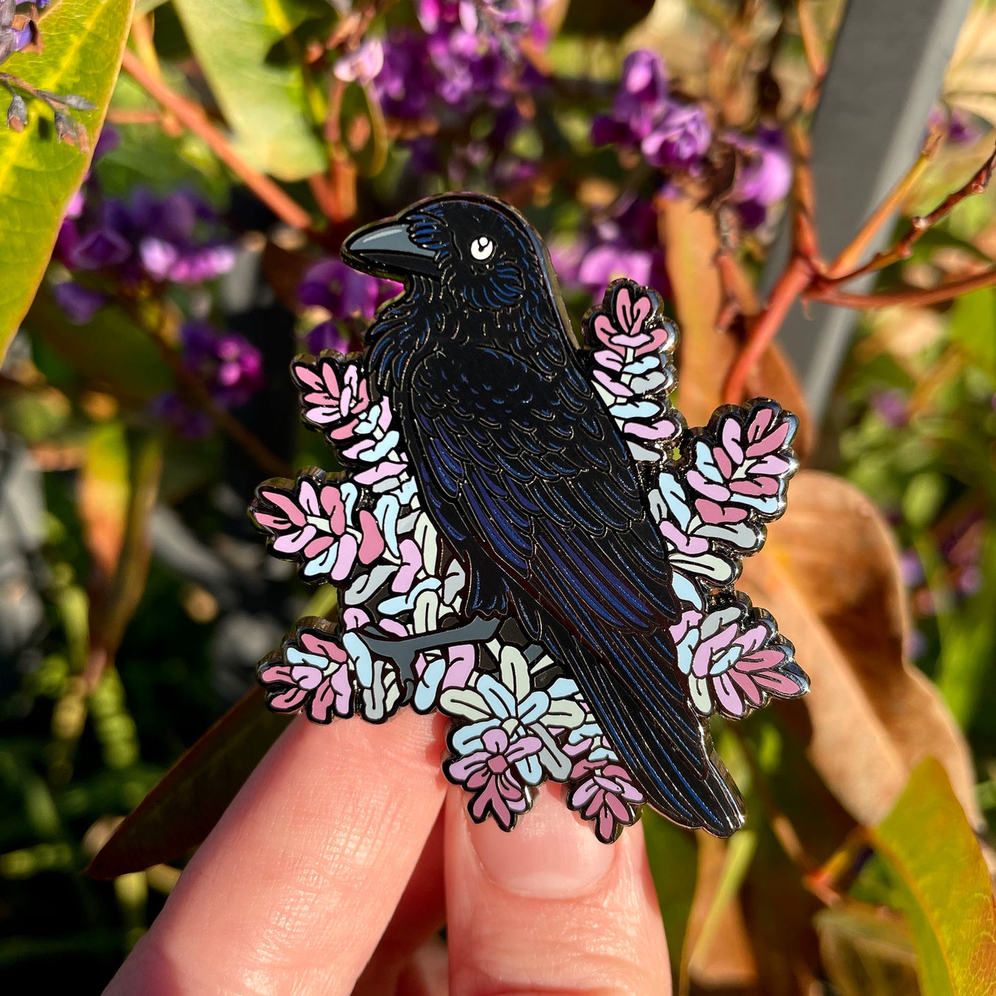Australian Raven Enamel Pin