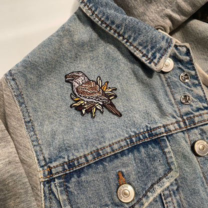 Tawny Frogmouth Embroided Iron on Patch