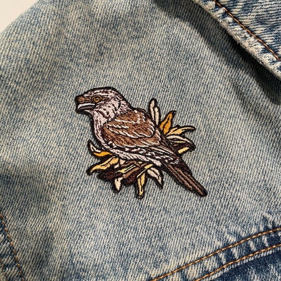 Tawny Frogmouth Embroided Iron on Patch
