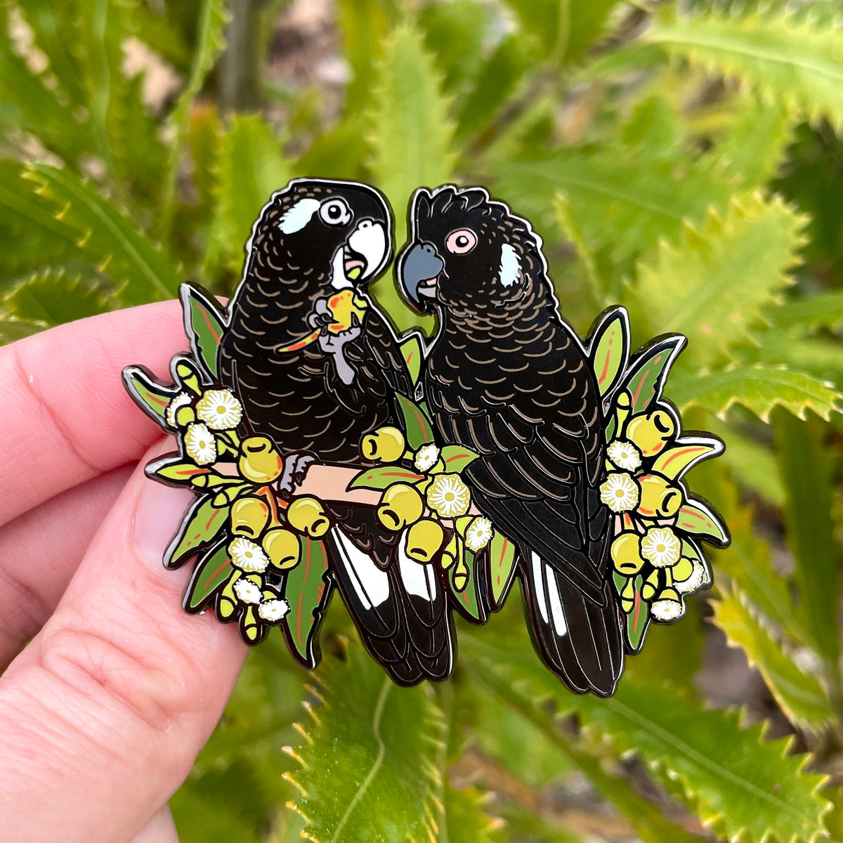 Baudin’s Black Cockatoo Enamel Pin
