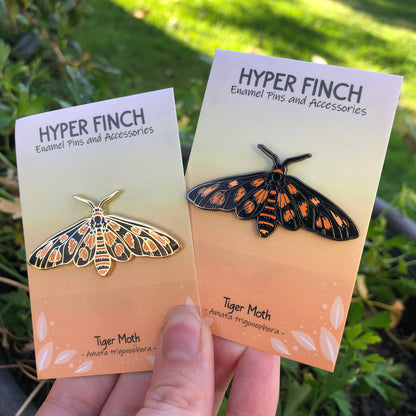 Tiger Moth Enamel Pin