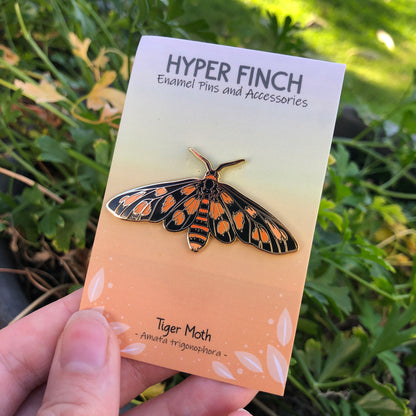 Tiger Moth Enamel Pin