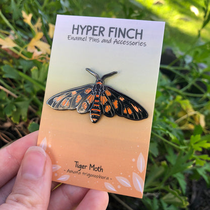 Tiger Moth Enamel Pin