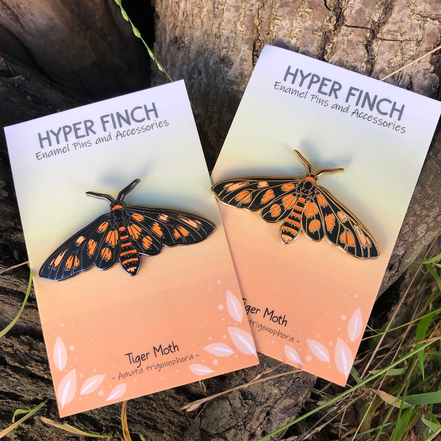 Tiger Moth Enamel Pin