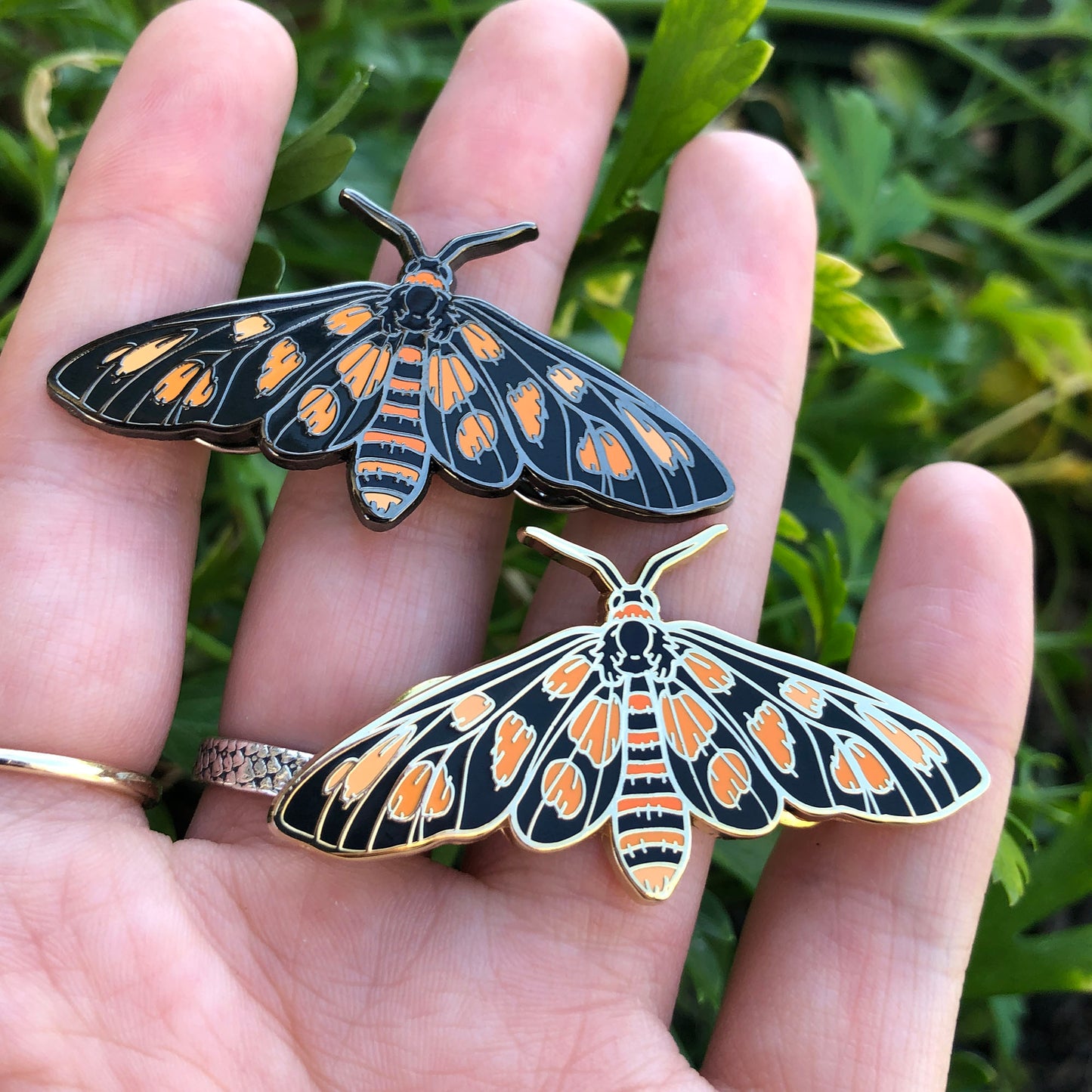 Tiger Moth Enamel Pin