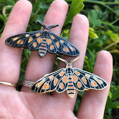 Tiger Moth Enamel Pin