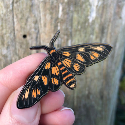 Tiger Moth Enamel Pin