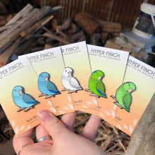 Load image into Gallery viewer, Pacific Parrotlet - Blue female -  Hard Enamel Pin