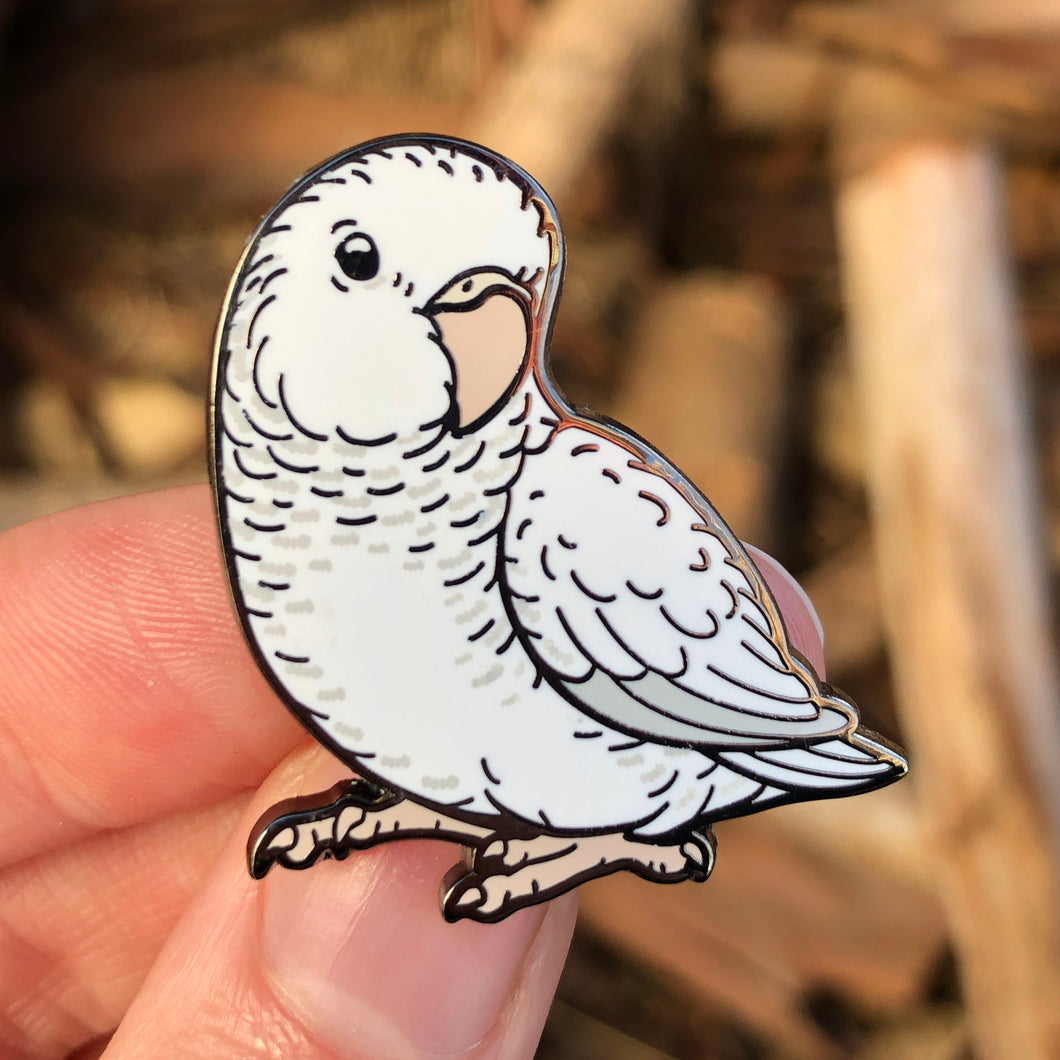 Pacific Parrotlet - White -  Hard Enamel Pin