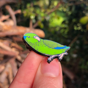 Pacific Parrotlet - Green Male -  Hard Enamel Pin