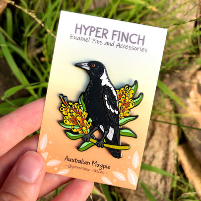 Australian Magpie Enamel Pin
