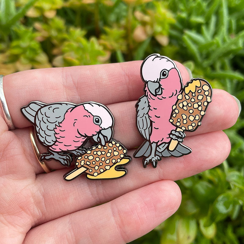 Golden Galah Gaytime Enamel Pin Set