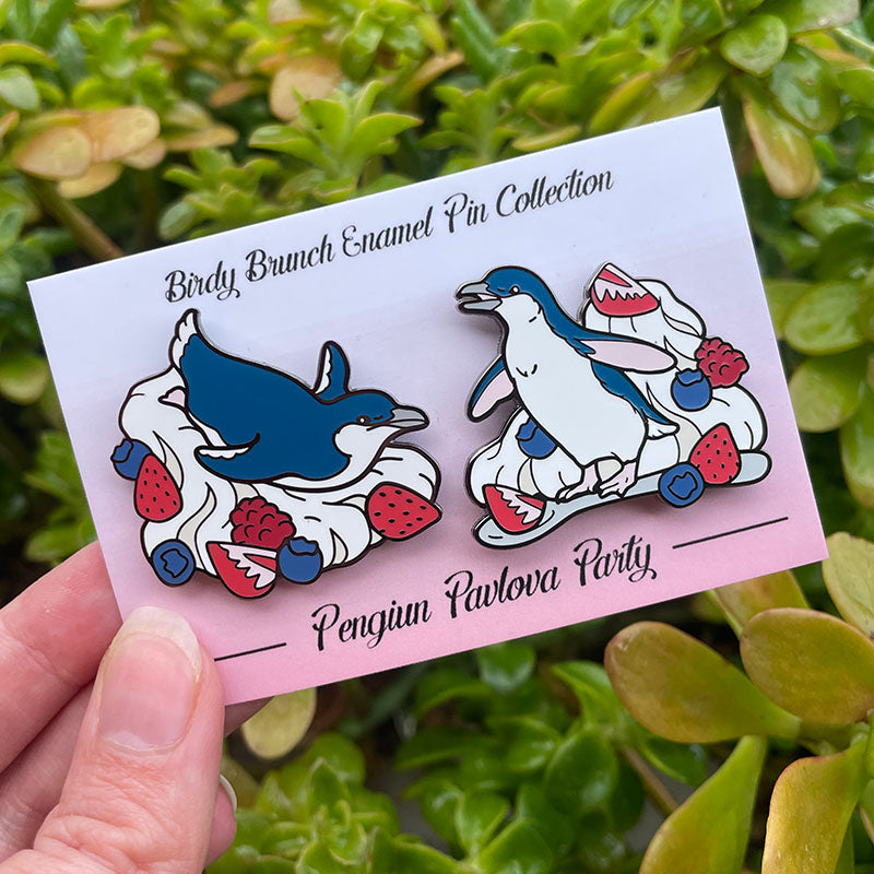 Penguin Pavlova Party Enamel Pin Set