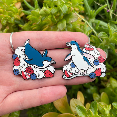 Penguin Pavlova Party Enamel Pin Set