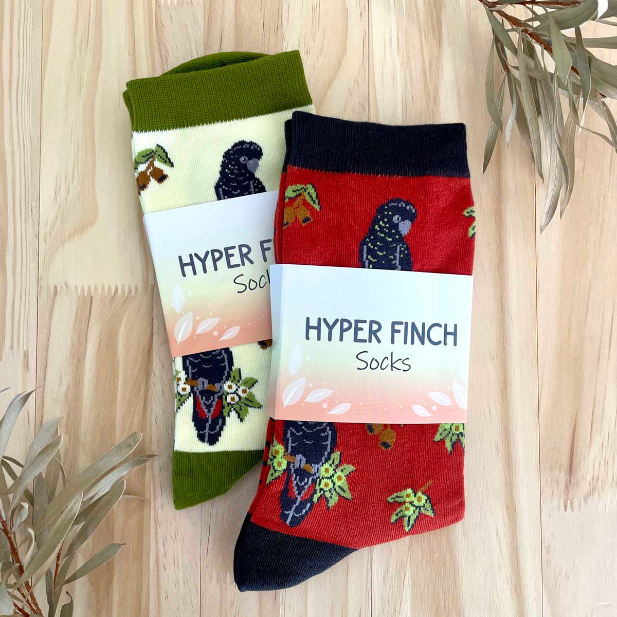 Red-tailed Black Cockatoo Socks