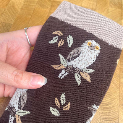 Tawny Frogmouth Socks