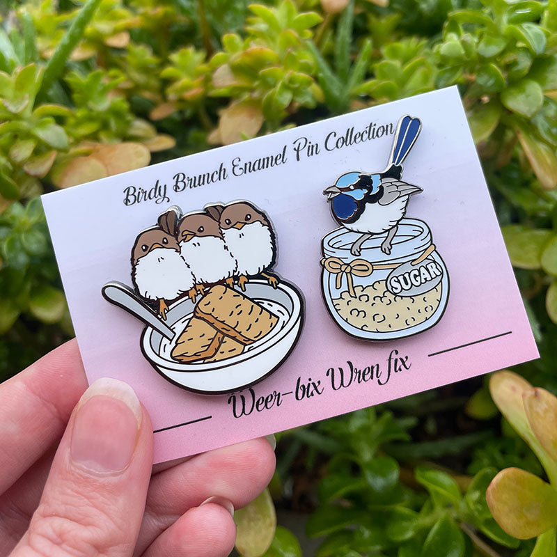 Weet-Bix Wren Fix Enamel Pin Set