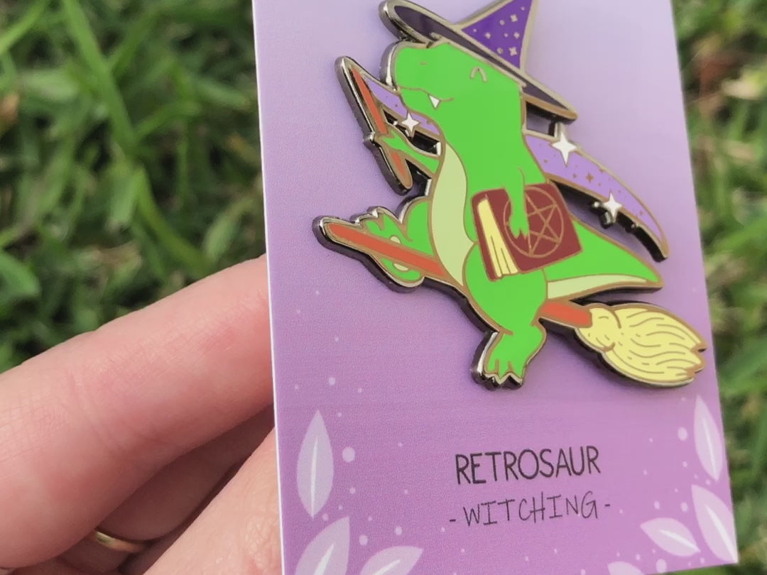 Retrosaur Witching Enamel Pin