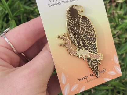 Wedge-tailed Eagle Enamel Pin (Gold Variant)