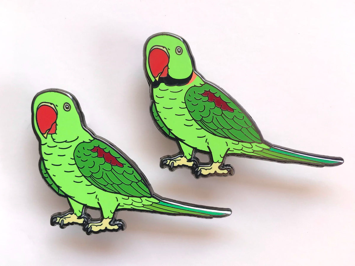 Alexandrine Parakeet Enamel Pin