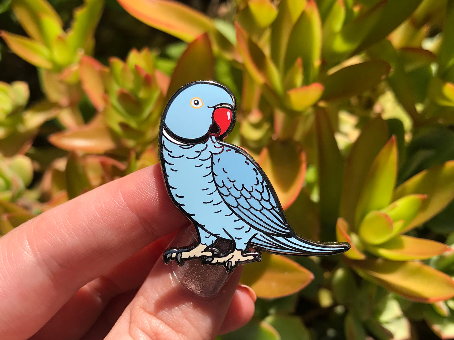 Indian Ringneck (Blue) Hard Enamel Pin