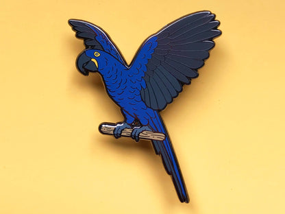 Hymie the Hyacinth Macaw Enamel Pin