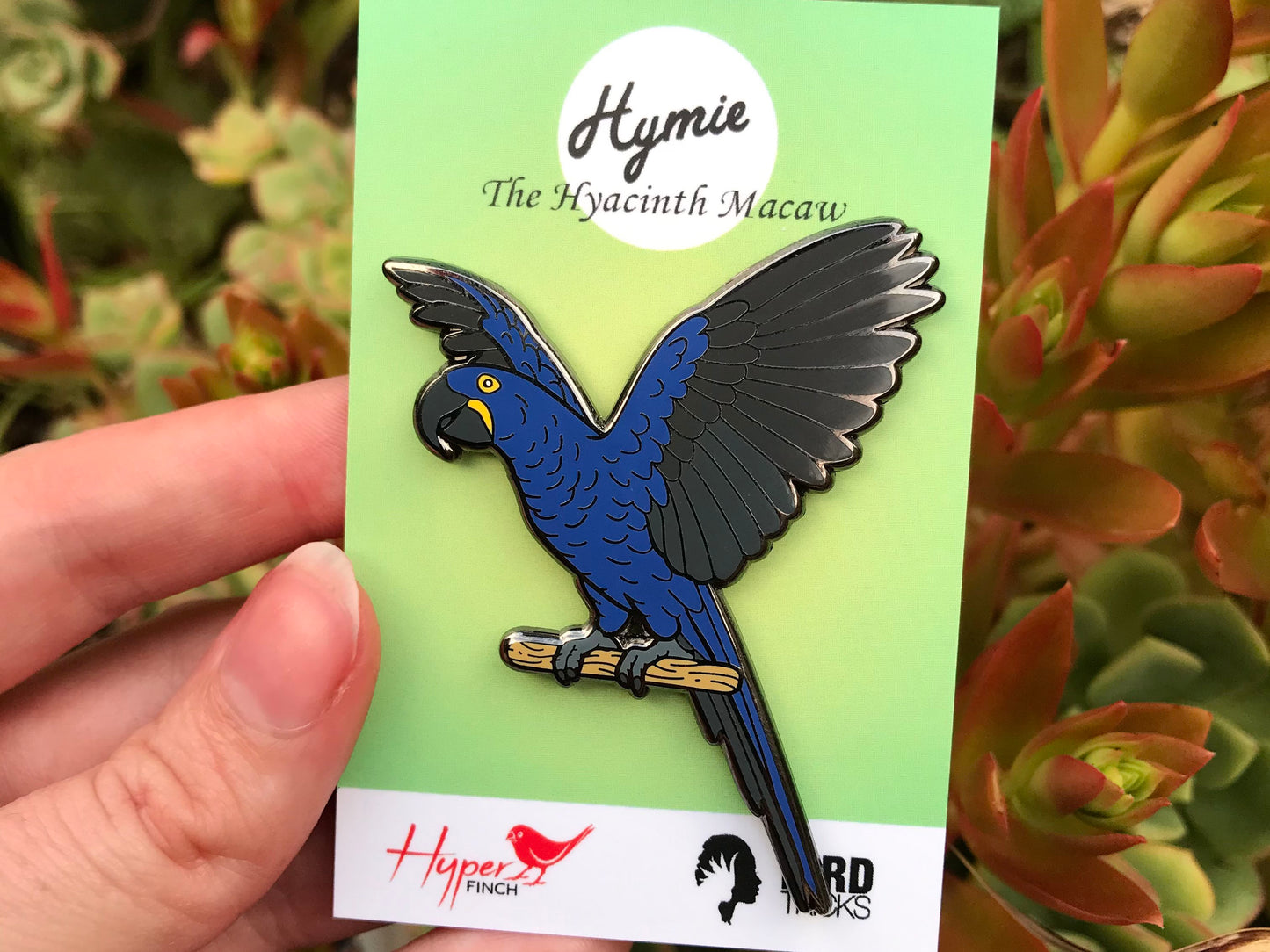 Hymie the Hyacinth Macaw Enamel Pin