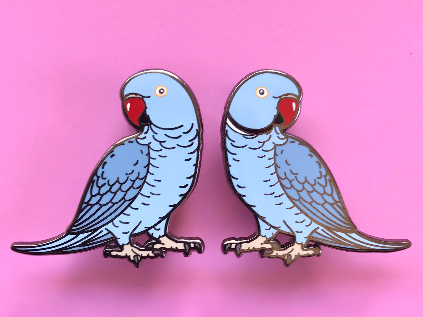 Indian Ringneck (Blue) Hard Enamel Pin