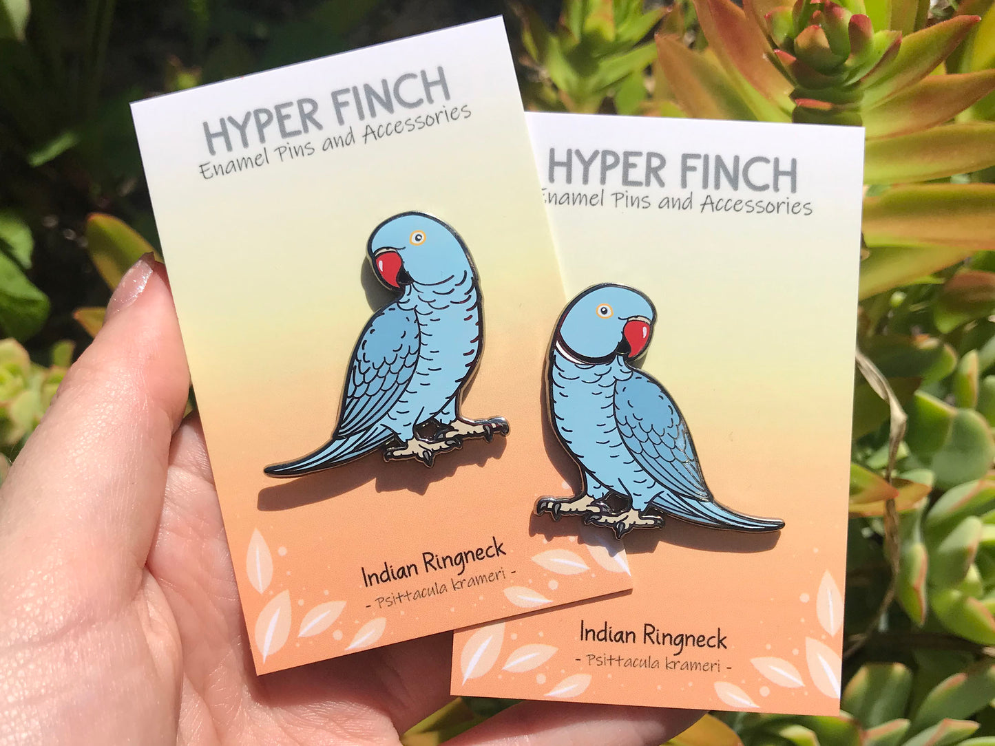 Indian Ringneck (Blue) Hard Enamel Pin