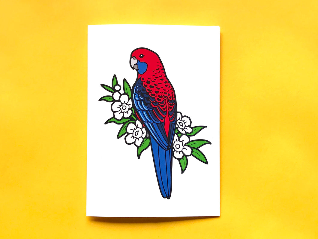 Crimson Rosella Greeting Card