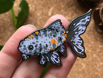 Shubunkin Goldfish Enamel Pin