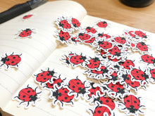 Load image into Gallery viewer, Lady Beetle Mini Sticker Pack (20 pack)