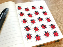 Load image into Gallery viewer, Lady Beetle Mini Sticker Pack (20 pack)