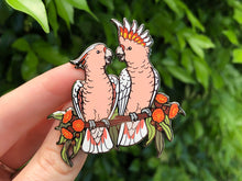 Load image into Gallery viewer, Major Mitchell&#39;s Cockatoos Hard Enamel Pin