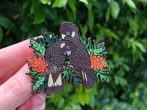 Carnaby’s / Short-billed Black Cockatoos Hard Enamel Pin