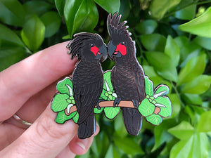 Palm Cockatoos Hard Enamel Pin