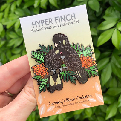 Carnaby’s / Short-billed Black Cockatoos Enamel Pin