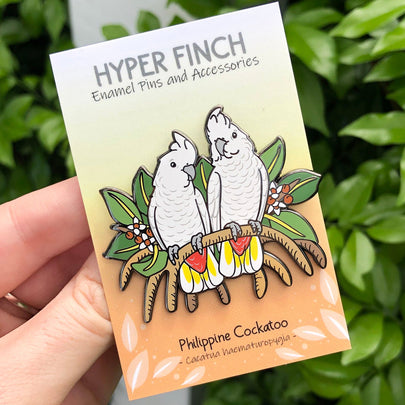 Philippine / Red-vented Cockatoos Enamel Pin