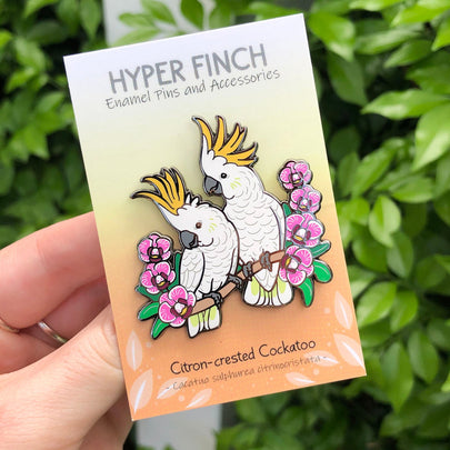 Citron-crested Cockatoos Enamel Pin