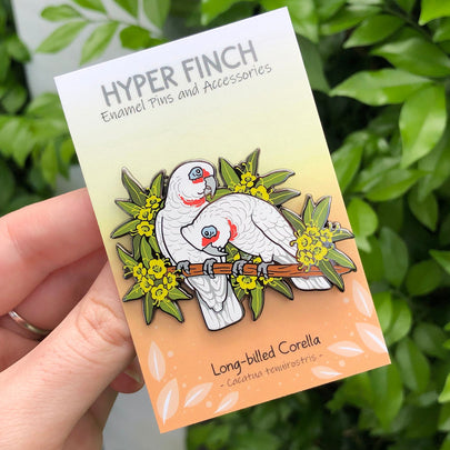 Long-billed Corellas Enamel Pin