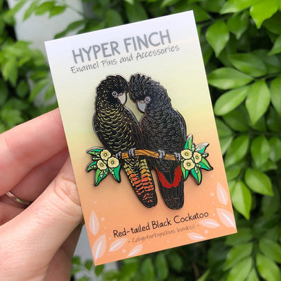 Red-tailed Black Cockatoos Enamel Pin