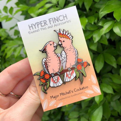Pink Cockatoos Enamel Pin